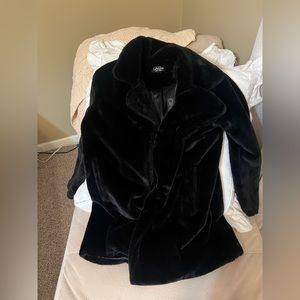 Black faux fur